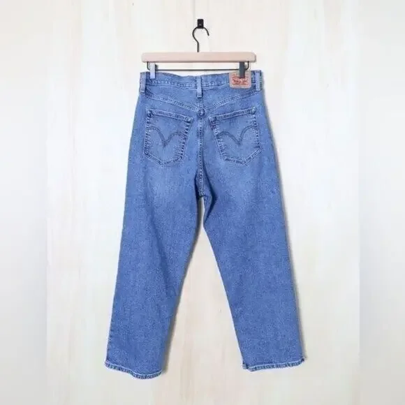 LEVI'S Ribcage Straight Ankle High Waist Denim Jeans Medium Wash Size‎ 31 - Picture 3 of 4